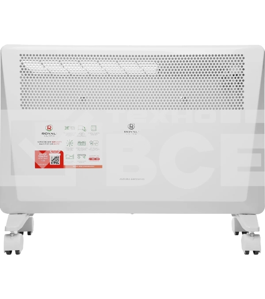 Конвектор Royal Clima Astoria Elettronico REC-AT1500E белый, 1500 Вт, 20 м2, термостат, дисплей