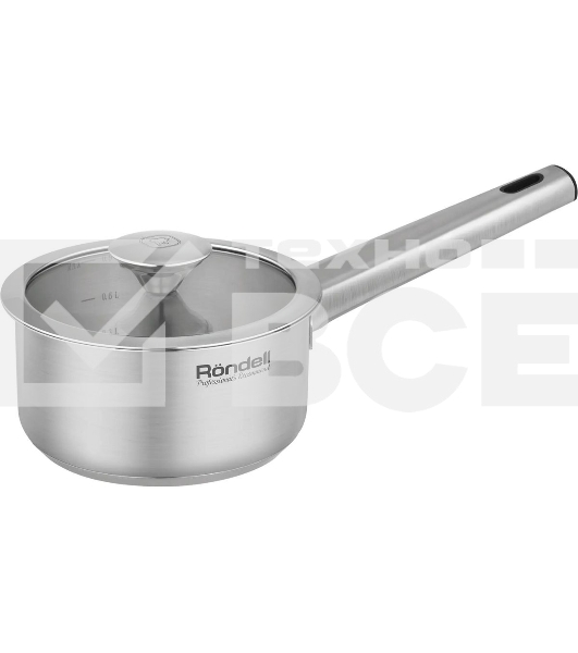 Ковш Rondell Modern RDS-1745, 0.9л, с крышкой, стальной