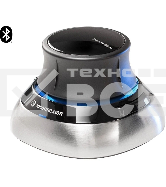 Мышь беспроводная 3DConnexion SpaceMouse Wireless (3DX-700115) черный/серебристый, радиоканал, Bluetooth, USB, кнопки - 2