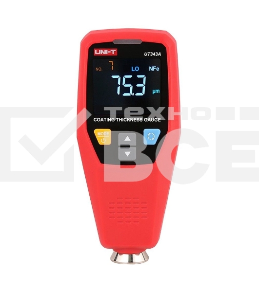 Толщиномер UNI-T UT343A диаметр измеряемой площади 20 мм, min толщина объема 0,5 мм