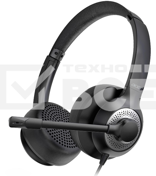 Наушники с микрофоном Acer OHW309 черный 1.6м накладные USB оголовье (ZL.HDSEE.004)