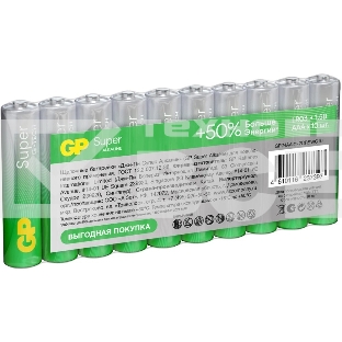 Батарея GP Super Alkaline 24AA21-2CRSWC10 AAA (10шт) спайка