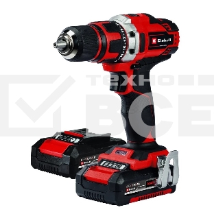 Дрель-шуруповерт Einhell PXC TE-CD 18/40-1, Аккумуляторная, 18В, 2 АКБ, Кейс