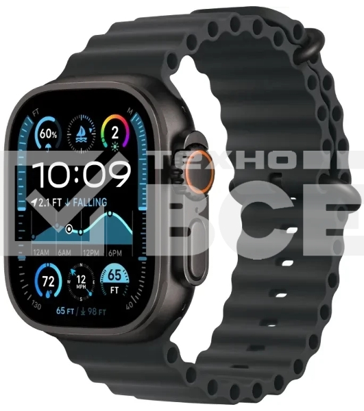 Смарт-часы Apple Watch Ultra 2 49mm Black Ti, Black Ocean Band MX4P3QA/A A2986 195949801105