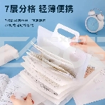 Папка-портфель Deli 72610 7 отделений, A4 полипропилен прозрачный, фото2