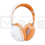 Наушники беспроводные накладные MORE CHOICE (4610196406225) HW34S белый/оранжевый, фото4