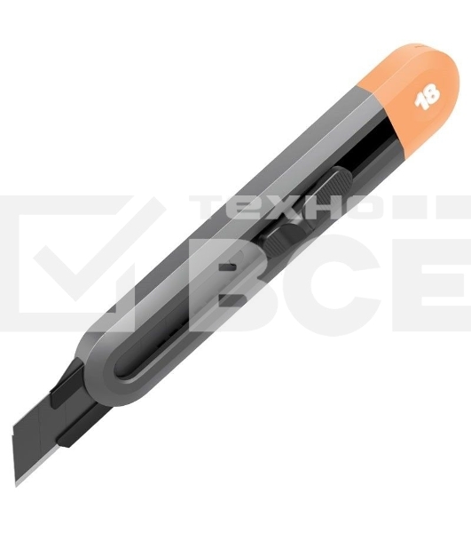 Технический нож Home Series Gray Deli HT4018C ширина лезвия 18мм, эксклюзивный дизайн, корпус из высококачественного софттач пластика