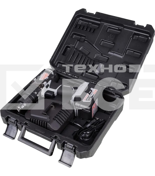 Дрель-шуруповерт аккумуляторная ИНТЕРСКОЛ ДАУ-13/18В, Аккумуляторный, 18В, Ударный, Кейс