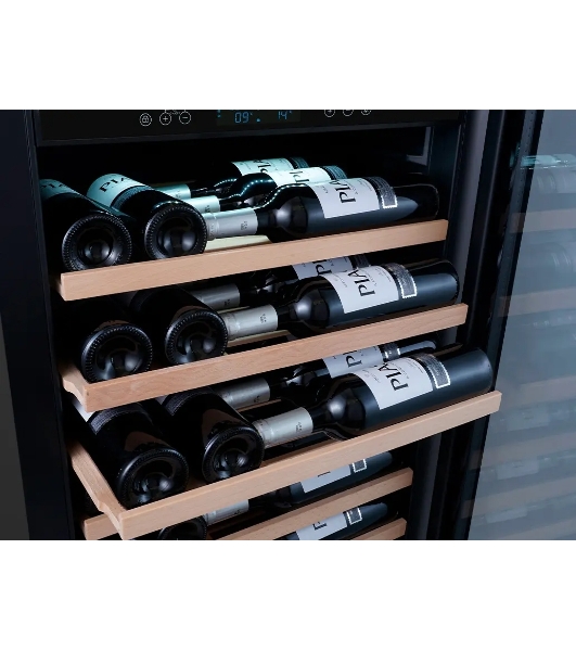 Винный шкаф Libhof SMD-110 черный, 318 л, 2 отсека, 110 бут., класс A