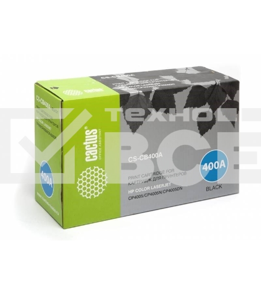 Картридж лазерный Cactus CS-CB400AR черный (7500 стр.) для HP CLJ CP4005