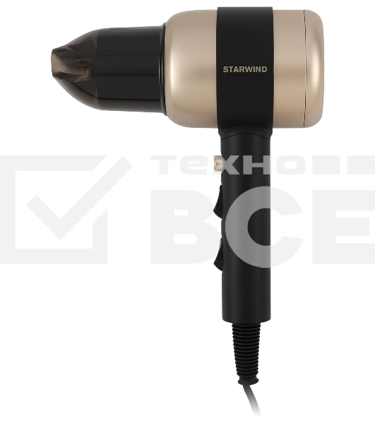 Фен Starwind SHD 7072 1800Вт черный/золотистый
