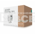Кулер DEEPCOOL AG400 DIGITAL WH белый 120мм алюминий+медь 2100rpm 31.6db 4-pin 220W 152мм, фото3