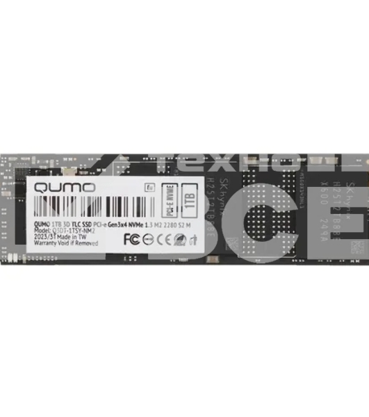 Накопитель SSD QUMO Novation, 1Tb, PCIe 3.0 x4, M.2 2280, NVMe, R/W 2100/1700