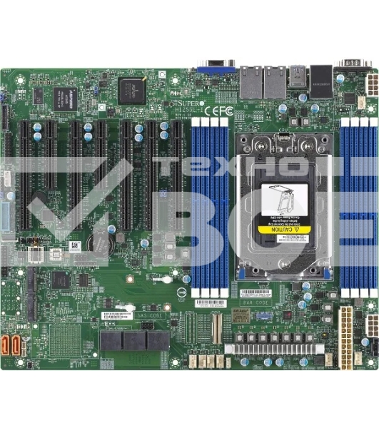 Материнская плата Supermicro H12SSL-I, ATX, 1xSP3 7003/7002 EPYC, 8 DIMM DDR4 R ECC, AST2500,5 PCI-E 4.0 x16 + 2 PCI-E 4.0 x8, 2 M.2 pcie 4.0 NVMEx4 2280/110