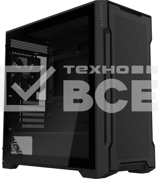Компьютерный корпус Gigabyte C102B GB-C102G, без БП MicroATX 5x120мм 4x140мм 2xUSB3.0 audio bott PSU, черный