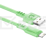 Кабель Defender F207, USB 2.0 (AM) - Apple Lightning (M), 1метр, 2.4А, силиконовая оплетка, зелёный., фото 1