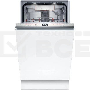 Встраиваемая посудомоечная машина Bosch SPV6ZMX17E узкая, полновстраиваемая, загрузка 10 комплектов