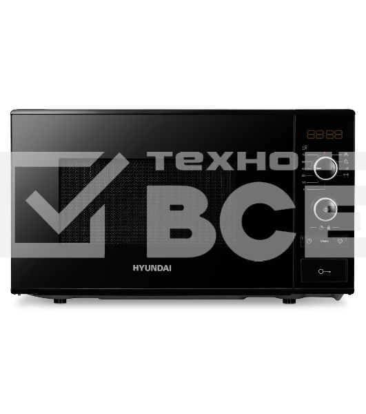 Микроволновая печь Hyundai HYM-D3032 черный, 20 л, 700 Вт, переключатели - кнопки/поворотный механизм