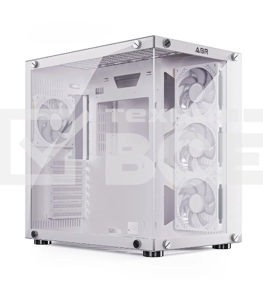 Компьютерный корпус ABR Sea View White (1*USB Type-C, 2*USB 2.0, HD Audio, 4xRGB Fan, ATX, Micro-ATX)