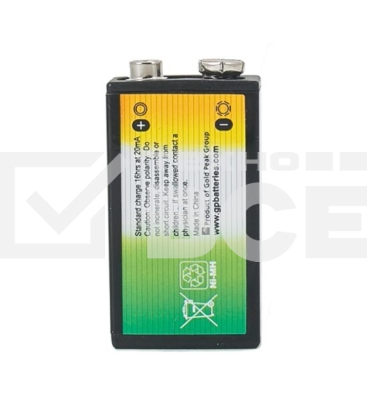 Батарейка аккумуляторная GP, Крона (20R8H, 6F22), Ni-Mh, 200 mAh, 1 шт., в блистере, 20R8H-2CRU1