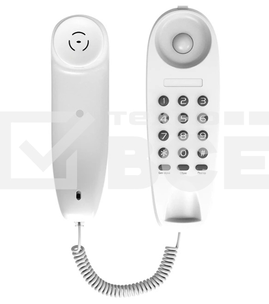 Телефон проводной Maxvi CS-01 белый