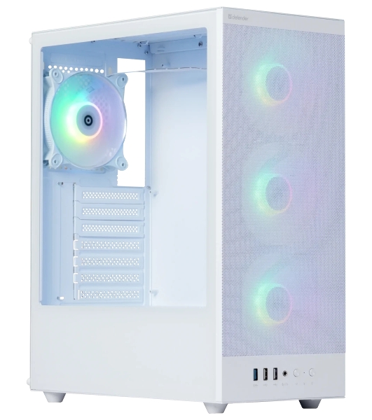 Компьютерный корпус Defender RaptorX белый,ATX,4fans,switch&M/BSync