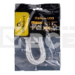 Кабель USB2.0 Cablexpert CC-USB2-CMCM-60-1.8M-W, Type-C/Type-C, 3A, 60Вт, PD/QC3.0, медь, 1.8м, белый, пакет, фото3