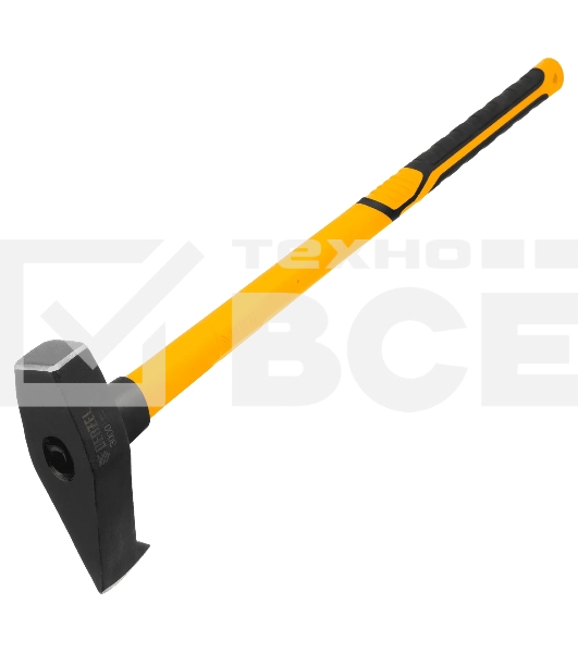 Колун-кувалда Denzel 3000 г, кованая, фибергласовая рукоятка c TPR покрытием, 880 мм