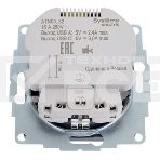 Розетка SE AtlasDesign 16А с USB A+C (5В/2,4А/3 А, 2х5В/1,5А), мех, грифель, фото3