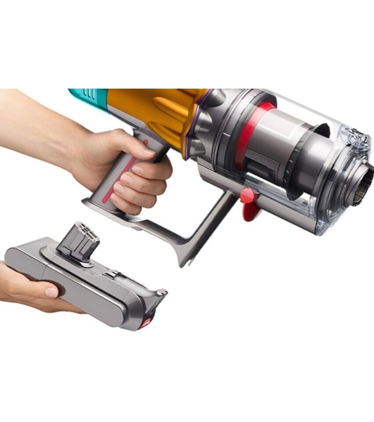 Пылесос вертикальный Dyson V12S Detect Slim Submarine 485350-01 золотой/серый металлик, питание от аккумулятора, 150 Вт, уборка сухая/влажная, пылесборник 0.35 л