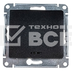 Выключатель 1-клавишныйс подсветкой, сх.1а, 10АХ, механизм, антрацит, фото 1