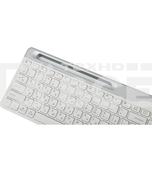 Клавиатура беспроводная A4Tech Fstyler FBK25, USB, Bluetooth/Радиоканал, белый/серый