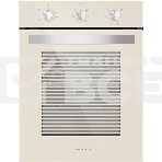 Шкаф духовой электрический Maunfeld EOEC516BG, встраиваемый, 51л, дверца с 2 стеклами, бежевый, фото 1