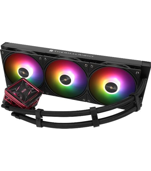 Водяное охлаждение для процессора Water Cooling System Thermalright Frozen Warframe 360 Ultra черный Argb (360мм, черный, ARGb/Fans: 3x120мм, 70.84CFM, 22.1dBA, 2000RPM/Pump height 60мм, 23dBA, 3000RPM, Rad thickness 27mm/S: 1200, 1700, 1851, 2011, 2066, 115X, AM5, AM4)