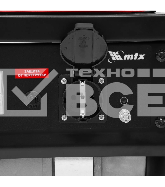Генератор бензиновый MTX RS-1500, 1,1 кВт, 230В, ручной стартер