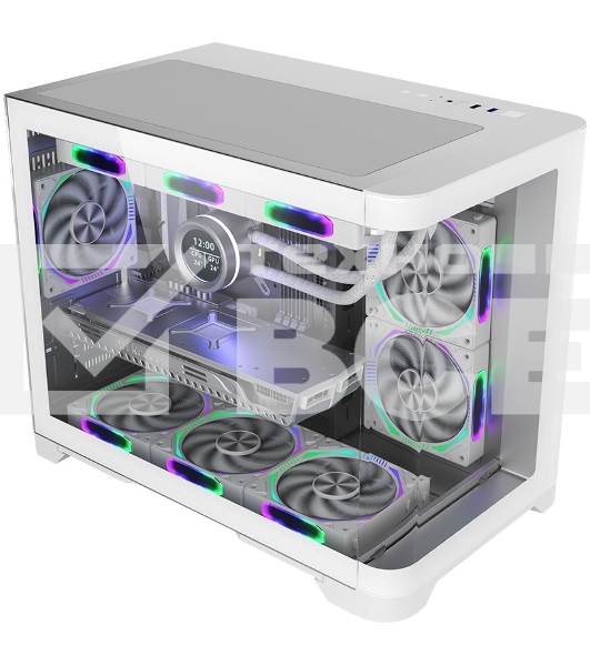 Корпус 1STPLAYER UVIEW UV6 White / mATX / UV6-WH