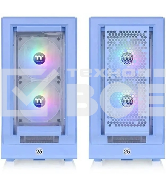 Компьютерный корпус Thermaltake Ceres 350 MX голубой без БП E-ATX 2x140mm 2xUSB3.0 audio bott PSU