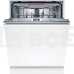 Встраиваемая посудомоечная машина Bosch SMV4EVX01E загрузка на 14 комплектов посуды, электронное управление, 6 программ, 59.8x55x81.5 см, нержавеющая сталь цвет, сушка: с открыванием дверцы/с теплообменником, индикация на полу: луч, фото 1