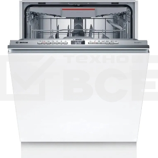Встраиваемая посудомоечная машина Bosch SMV4EVX01E загрузка на 14 комплектов посуды, электронное управление, 6 программ, 59.8x55x81.5 см, нержавеющая сталь цвет, сушка: с открыванием дверцы/с теплообменником, индикация на полу: луч