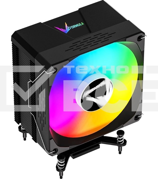 Кулер Aerocool / Formula Ice Burg EX ARPW 6P ARGB черный 120мм алюминий+медь 1600rpm 34db 4-pin 220W 155мм
