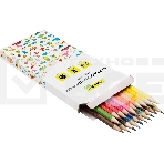 Карандаши цветные Silwerhof Eco 2.65мм, шестигранный профиль, дерево, ассорти, 24 цвета, коробка с европодвесом, фото2