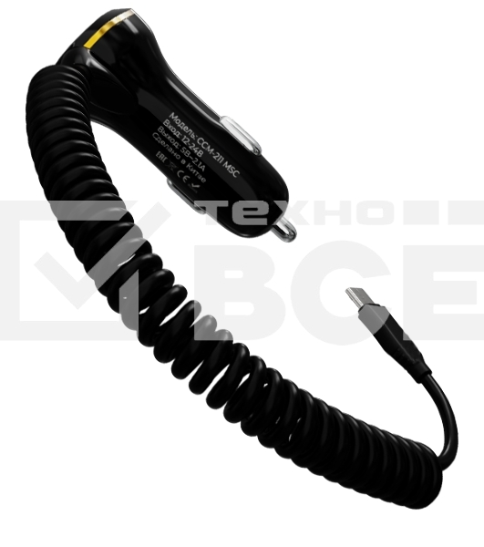 Автомобильное зарядное устройство Maxvi CCM-211MSC 2.1A