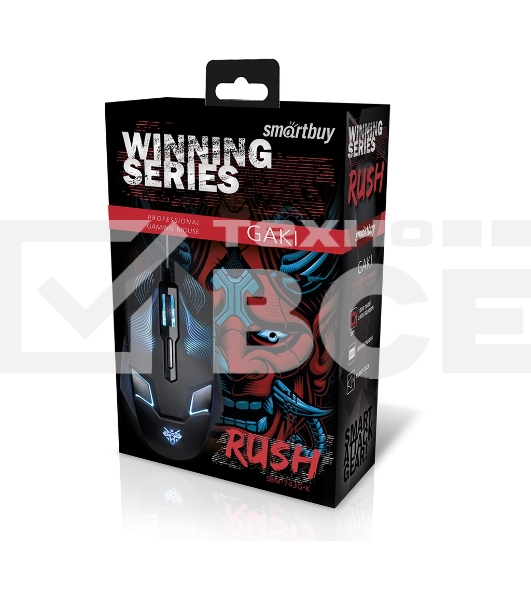 Мышь проводная Smartbuy (SBM-743G-K) RUSH черная