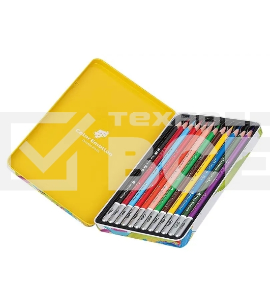 Карандаши цветные Deli Color Emotion EC00205 EC00205, липа, 12 цветов, коробка металлическая