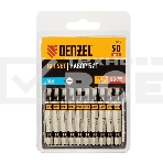Набор бит Denzel SL6,0х50, сталь S2, шестигранный профиль, 10 шт., фото 1