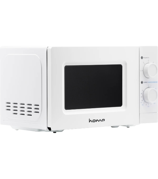 Микроволновая печь HOME HMM207BW белый, 20 л, 700 Вт, переключатели - поворотный механизм