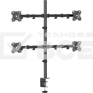 Кронштейн ONKRON D421E для четырех мониторов 13'-32' настольный, черный