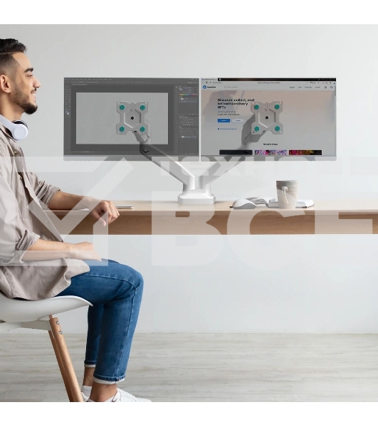 Кронштейн ONKRON G160 для монитора 13'-32' настольный, белый