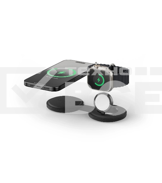 Переносное зарядное устройство Satechi Qi2 OntheGo 2-in-1 Wireless Charger, черный