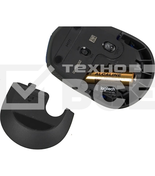 Мышь беспроводная Logitech M171 синий, 1000 dpi, радиоканал, USB, кнопки - 3